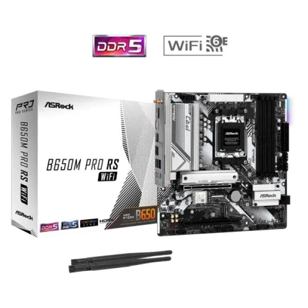 ASRock B650M Pro RS WiFi AM5 Micro ATX Motherboard